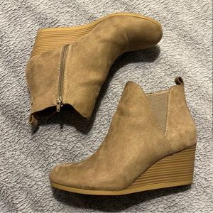 Womens wedged booties in size 11